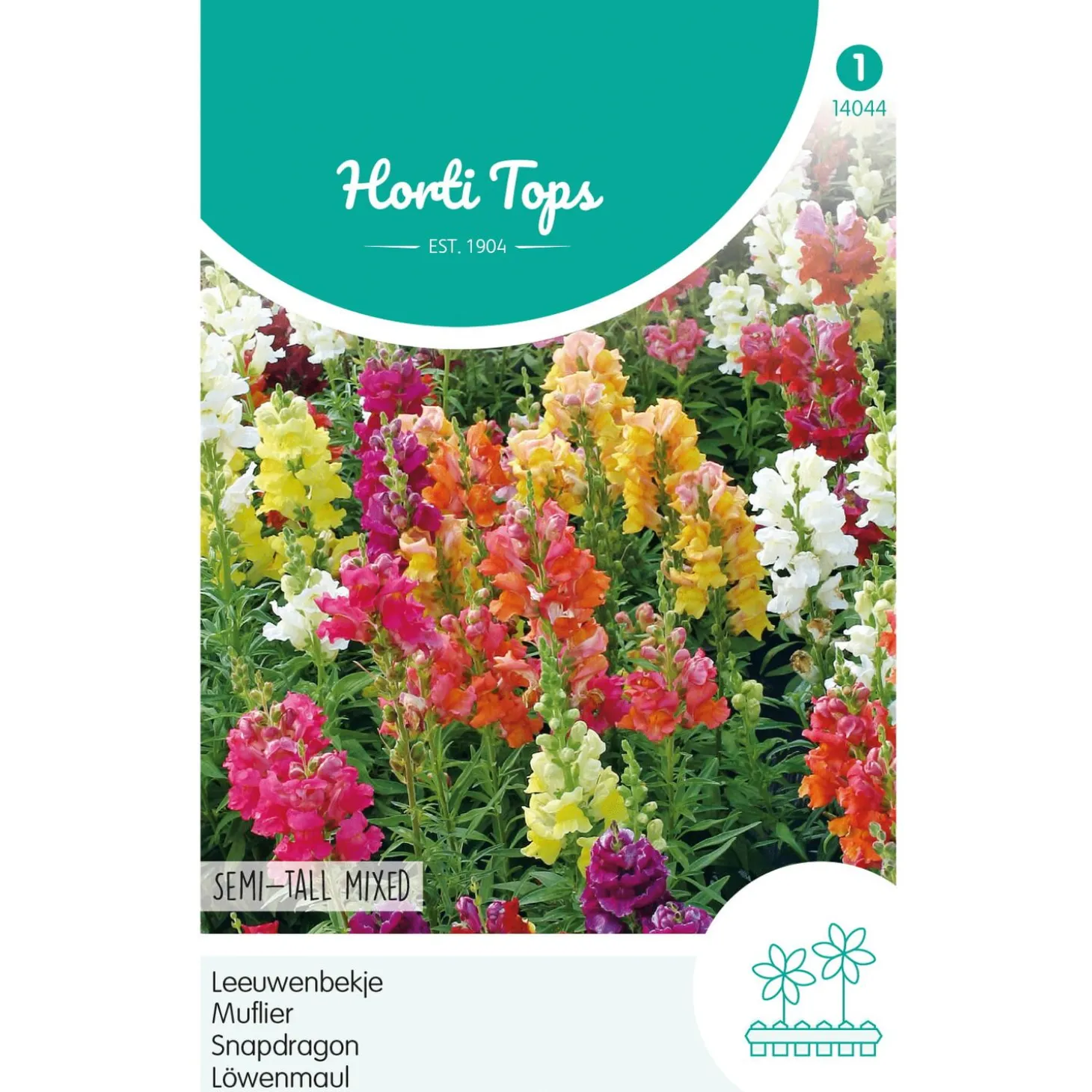 Hortitops Antirrhinum - Leeuwenbekje Half-Hoge Gemengd - Bloemenzaden - 500 mg