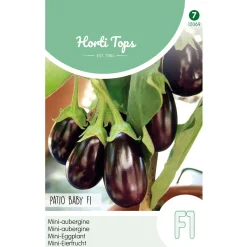 Hortitops Aubergine Mini Ophelia F1 (Wordt Patio Baby F1) - Groentezaden - 10 stuks