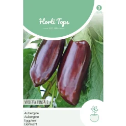 Hortitops Aubergine Violetta Lunga 2 - Groentezaden - 2 g