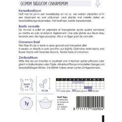Hortitops Basilicum Kaneelsmaak - Kruidenzaden - 1.5 g