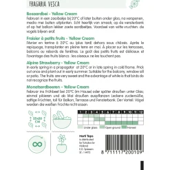 Hortitops Bosaardbei - Yellow Cream - Groentezaden - 250 mg