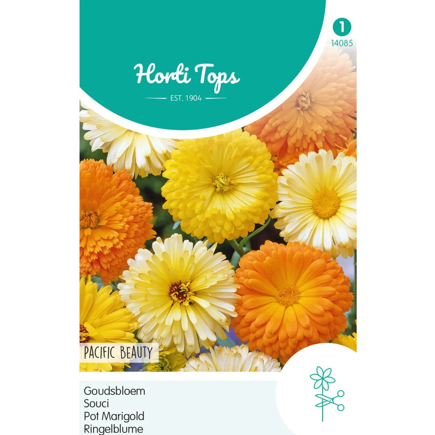 Hortitops Calendula - Goudsbloem Pacific Beauty Gemengd - Bloemenzaden - 2 g
