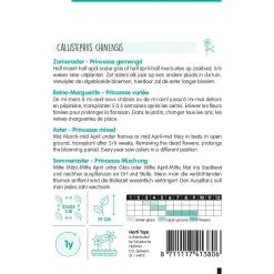 Hortitops Callistephus - Zomeraster Princesse Gemengd - Bloemenzaden - 750 mg