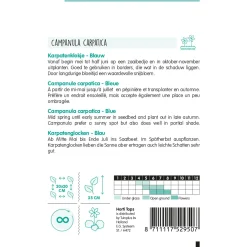 Hortitops Campanula - Karpatenklokje Blauw - Bloemenzaden - 250 mg