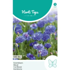 Hortitops Centaurea - Korenbloem Blue Ball - Bloemenzaden - 1.5 g