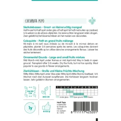 Hortitops Cucurbita - Sierkalebas Groot- En Kleinvruchtig Gemengd - Bloemenzaden - 2 g