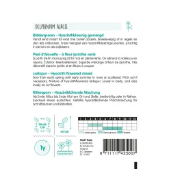 Hortitops Delphinium - Ridderspoor Hyacinthbloemig Gemengd - Bloemenzaden - 1 g