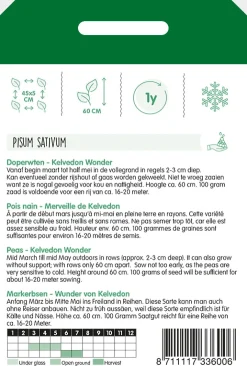 Hortitops Doperwten Kelvedon Wonder - Groentezaden - 100 g