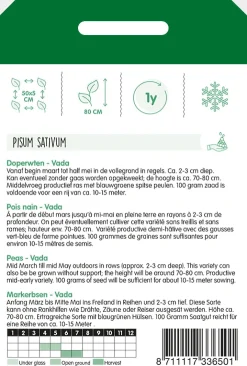 Hortitops Doperwten Vada - Gekreuktzadig - Groentezaden - 100 g