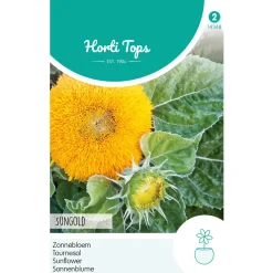 Hortitops Helianthus - Zonnebloem Sungold Dubbelbloemig Laag - Bloemenzaden - 2 g