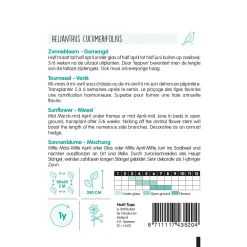 Hortitops Helianthus - Zonnebloem Gemengd - Bloemenzaden - 1 g