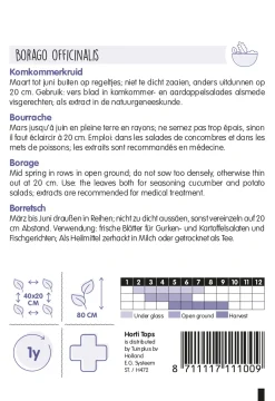 Hortitops Komkommerkruid (Borage) - Kruidenzaden - 2 g