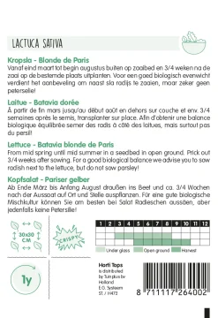 Hortitops Kropsla Blonde De Paris (Sla-Andijvie) - Groentezaden - 3 g