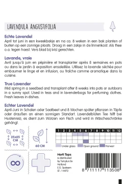Hortitops Lavendel - Kruidenzaden - 750 mg