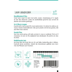 Hortitops Linum - Roodbloeiend Vlas - Bloemenzaden - 1.5 g