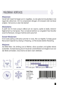 Hortitops Majoraan - Kruidenzaden - 750 mg