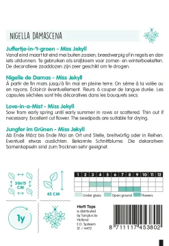 Hortitops Nigella - Juffertje-In-Het-Groen Miss Jekyll Blauw - Bloemenzaden - 1.5 g