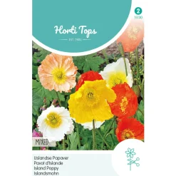 Hortitops Papaver - Ijslandse Papaver Gemengd - Bloemenzaden - 300 mg