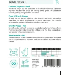 Hortitops Papaver Orientale - Oosterse Klaproos Rood - Bloemenzaden - 150 mg