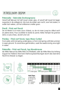 Hortitops Peterselie Gekrulde Donkergroene - Kruidenzaden - 5 g