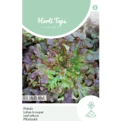 Hortitops Pluksla - Red Salad Bowl - Eikenbladsla - Groentezaden - 2 g