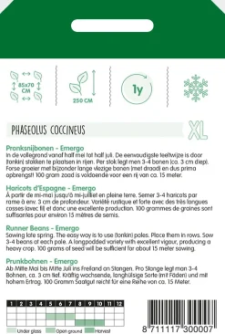 Hortitops Pronksnijbonen Emergo - Groentezaden - 100 g