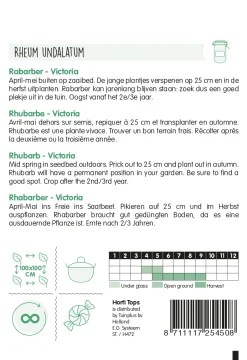 Hortitops Rabarber Victoria - Groentezaden - 1 g