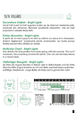 Hortitops Snijbiet Briglights (Regenboog) - Groentezaden - 2.5 g