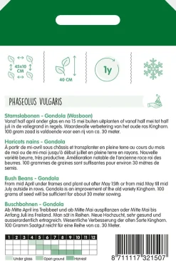 Hortitops Stamslabonen Gondola (Wasboon - Witzadig) - Groentezaden - 100 g