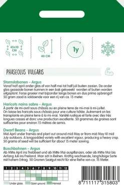 Hortitops Stamslabonen Haricot Vert Argus - Groentezaden - 50 g