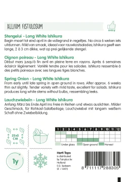 Hortitops Stengelui Long White Ishikura - Groentezaden - 2 g