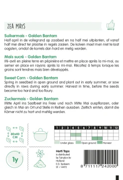Hortitops Suikermais Golden Bantam - Groentezaden - 8 g