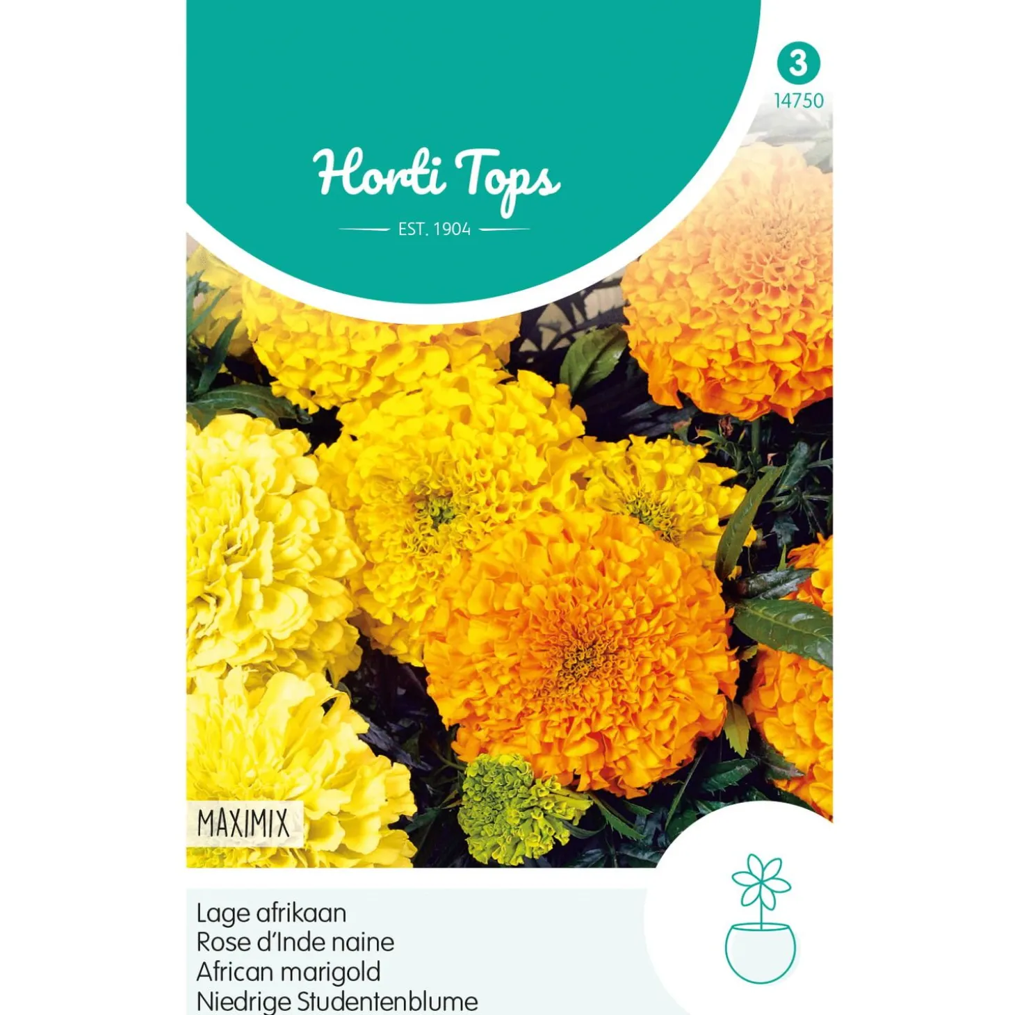 Hortitops Tagetes - Lage Afrikaan Maximix - Bloemenzaden - 500 mg