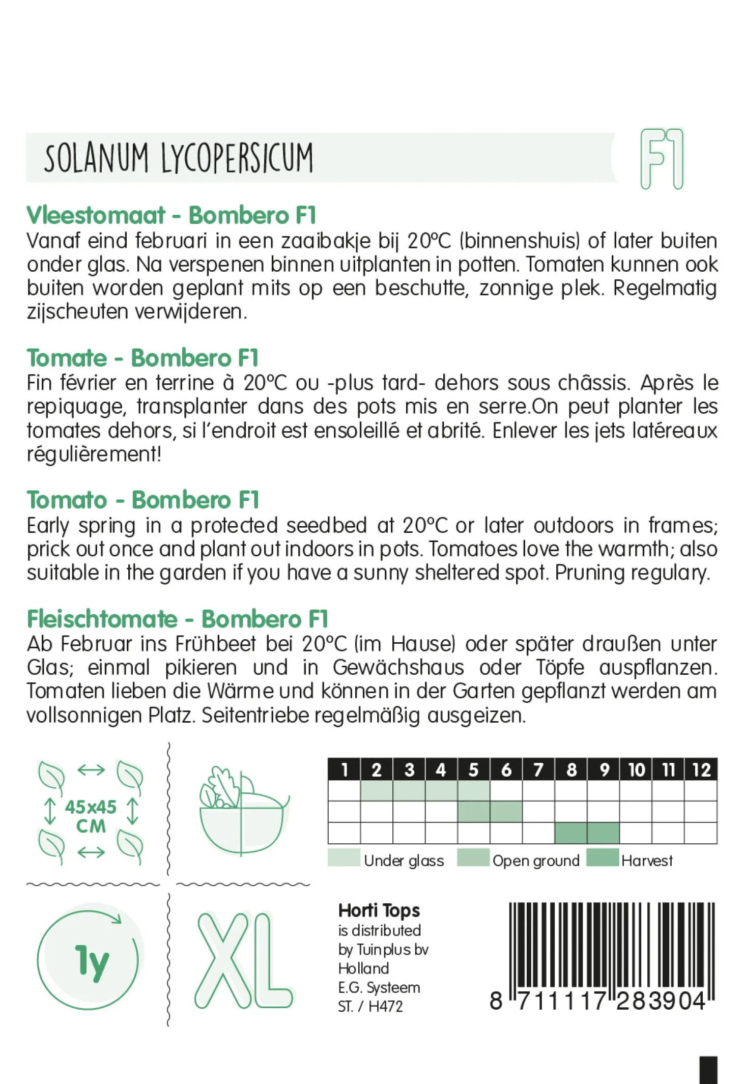 Hortitops Tomaten Bombero F1 (Vh Maestro) - Groentezaden - 150 mg