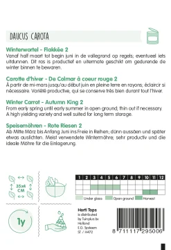 Hortitops Wortelen Flakkée 2 (Stomppunt) - Groentezaden - 6 g