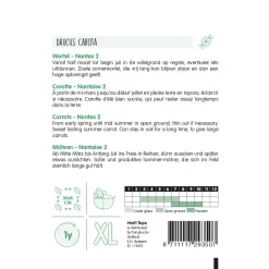 Hortitops Wortelen Nantes - 2 Halflange - Groentezaden - 6 g