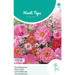 Hortitops Zomerbloemen Rose/Rode Tinten - Bloemenzaden - 2 g