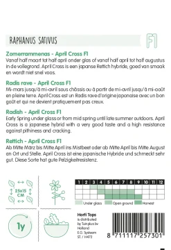 Hortitops Zomerrammenas April Cross F1 - Groentezaden - 1.75 g