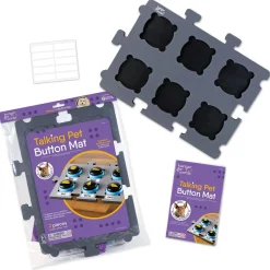 Hunger For Words Talking Pet Knoppen Mat - Hondenspeelgoed - Grijs Zwart