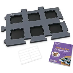 Hunger For Words Talking Pet Knoppen Mat - Hondenspeelgoed - Grijs Zwart