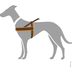 Hunter Harnas Norweger Racing Nylon Bruin&Cognac - Hondenharnas