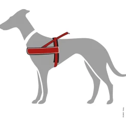 Hunter Harnas Norweger Racing Nylon Rood&Zwart - Hondenharnas