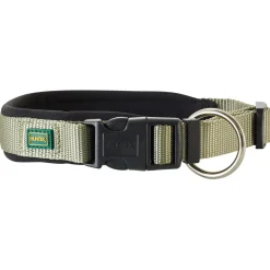 Hunter Klikhalsband Neopreen Vario Plus Olijfgroen&Zwart - Hondenhalsband