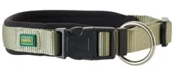Hunter Klikhalsband Neopreen Vario Plus Olijfgroen&Zwart - Hondenhalsband