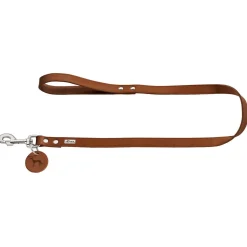 Hunter Looplijn Leder Cognac - Hondenriem