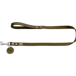 Hunter Looplijn Leder Olijfgroen - Hondenriem