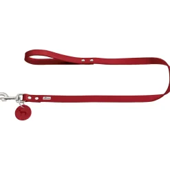 Hunter Looplijn Leder Rood - Hondenriem