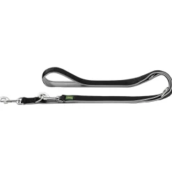 Hunter Trainingslijn Neopren Nylon Zwart&Grijs - Hondenriem