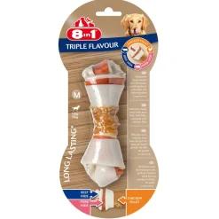 8in1 Delights Kauwknook Triple Flavour Kip&Varken&Rund - Hondensnacks