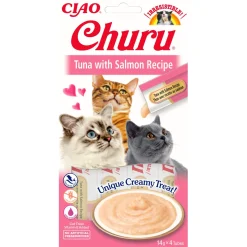 Inaba Churu Purée - Kattensnack - Tonijn Zalm 15 g 4 stuks